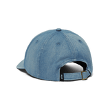 HUF Apollo Denim 6-Panel Curved Visor Hat - Light Blue