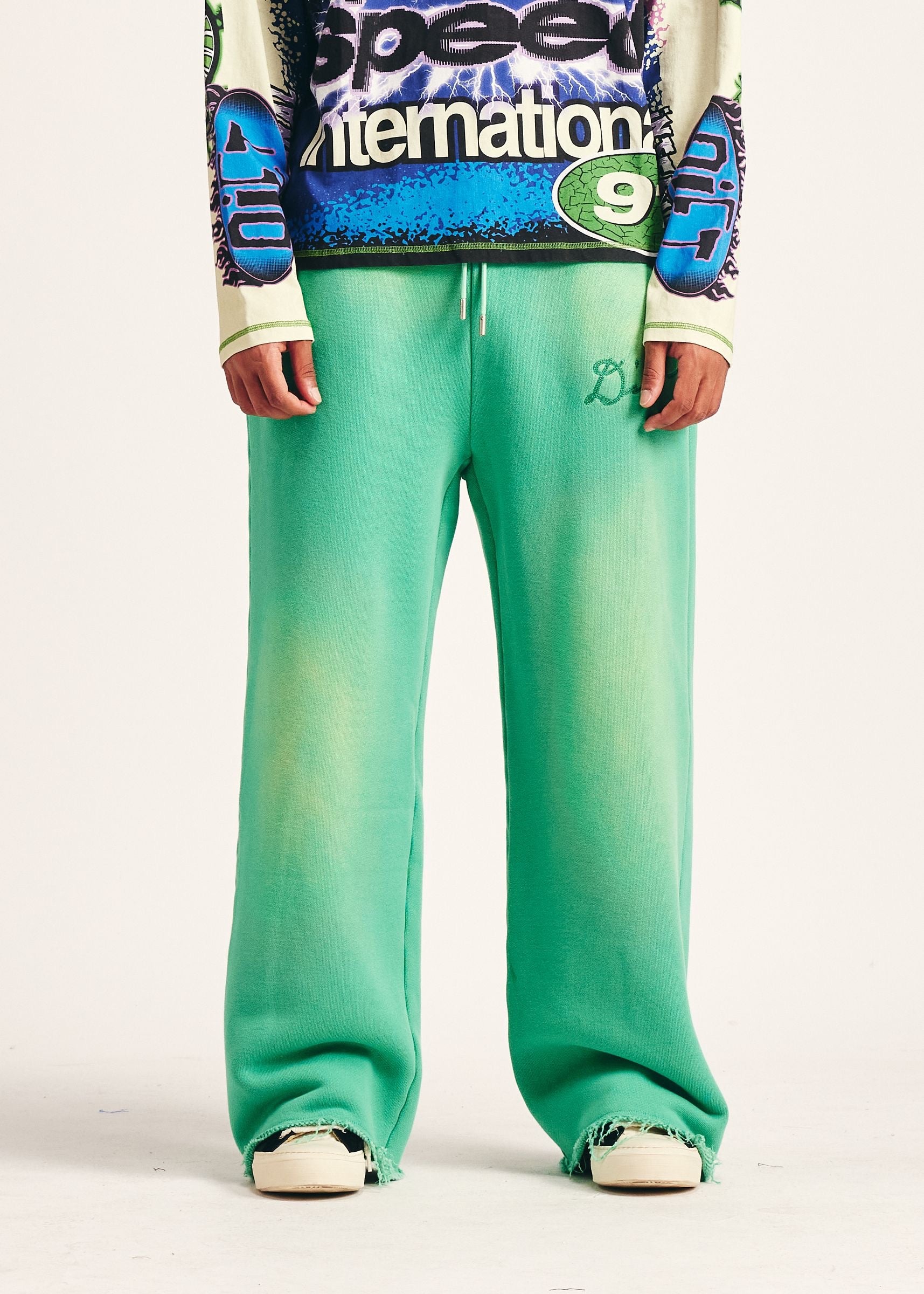 Diet Starts Monday Chainstitch Sweatpants - Green