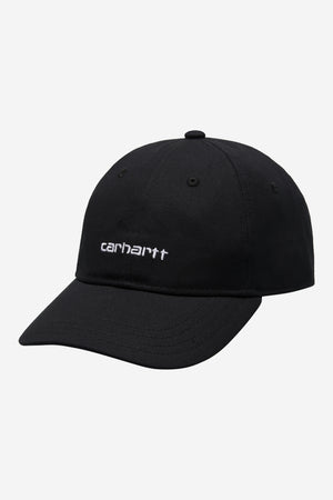 Carhartt WIP Canvas Script Cap – Black / White