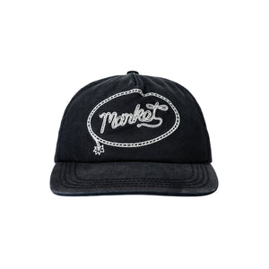 Market Lasso Lockup 5-Panel Hat – Pirate Black