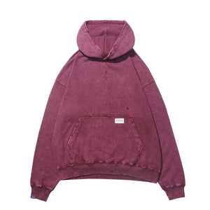 Deva States Distressed Hoodie - Burgundy