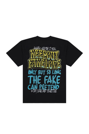 Keep Out Fake Love Cool Tee - Limo Black