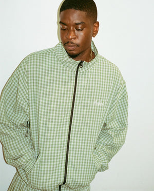 BadFriend Gingham Plaid Full Zip Jacket – Check Green