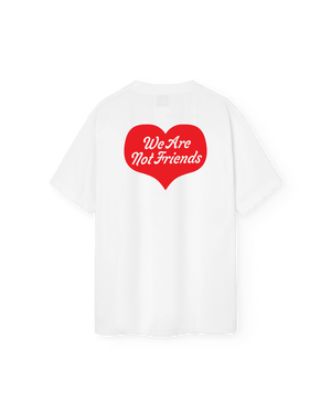 We Are Not Friends Heart House T-Shirt - White