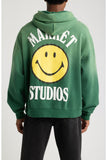 Market Smiley Lock Up Hoodie - Dark Green