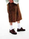 Individualist Paneled Corduroy Big Boy Shorts – Chocolate