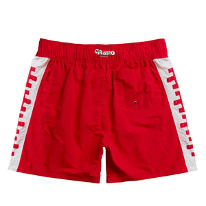 Cabrio Contrast Band Shorts - Red