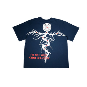 Acid Lust X Glokk Co. Uncatchable Target T-shirt - Navy