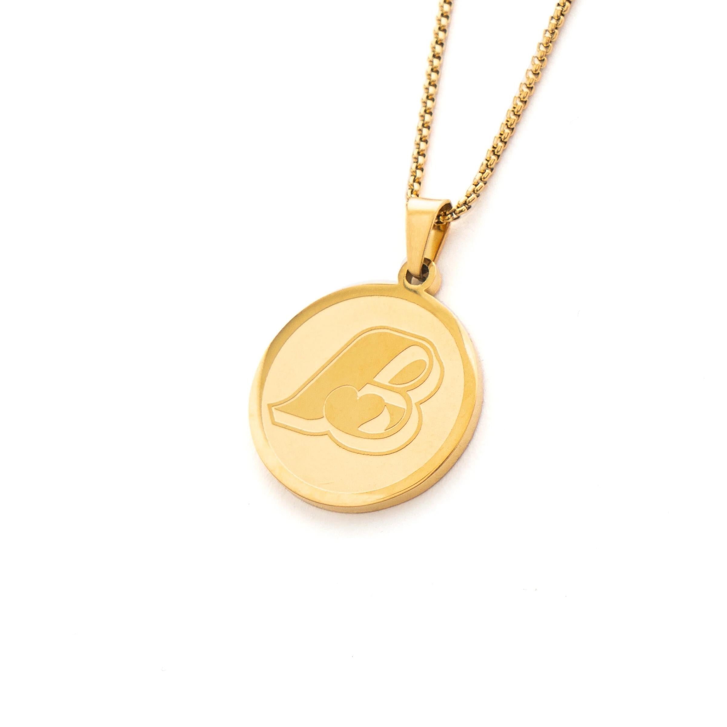 It Means Good B Logo Medallion Chain - Gold