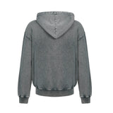 No Bad Vibez Small Logo Zip Up - Washed Gray