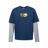 No Bad Vibez Y2K LS Tee - Navy