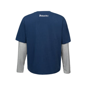 No Bad Vibez Y2K LS Tee - Navy