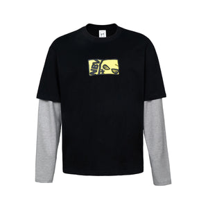 No Bad Vibez Y2K LS Tee - Black