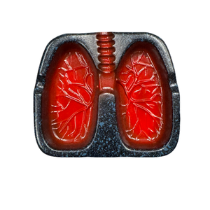 Acid Lust Lungs Burning Ashtray - Black/Red