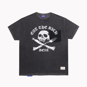 Deva States Famine T-Shirt - Washed Black