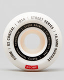 Globe G2 Conical Street Wheel – White/Essential 53mm
