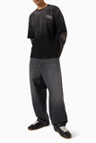 Market Camo Mix 2Fer LS Shirt - Black-Camo