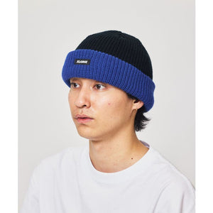 XLarge 2 Tone Cuff Beanie - Black