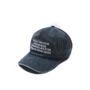 Deva States Caravan Distressed Strapback Cap - Washed Blue