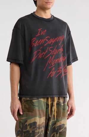 Diet Starts Monday 3 Year Tee – Vintage Black