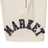 Market Rug Dealer Throwback Arc Shorts - Ecru