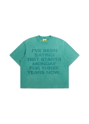 Diet Starts Monday 3 Year Tee - Olive