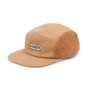 Amen Corduroy Panel Cap - Beige