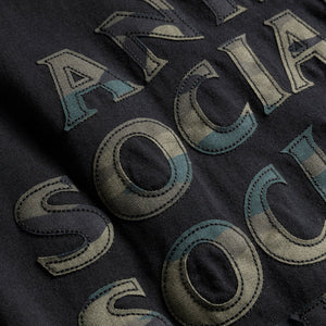 Anti Social Social Club Camo Applique Tee – Black/Camo
