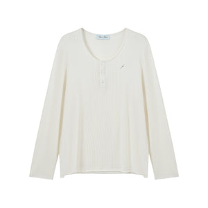 Puppet Theater Ultrafine Cotton Henley - Cream