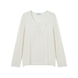 Puppet Theater Ultrafine Cotton Henley - Cream