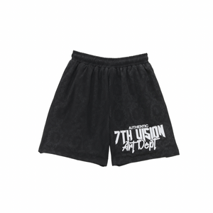 7th Vision Pattern Shorts - Black