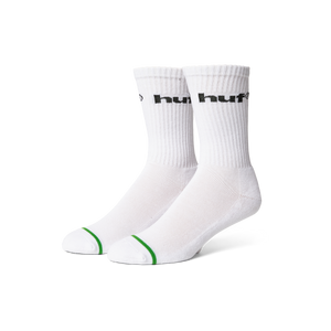 HUF 89 Crew Socks – White