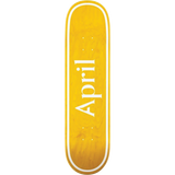 April Team OG Logo Yellow Skateboard Deck – 8.00