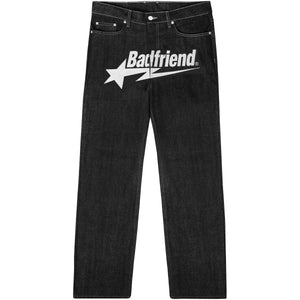 Badfriend Star Pant (Embroidery) Raw Denim - Black