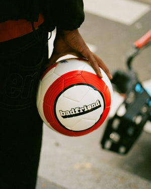 Badfriend Soccer Ball - White/Red