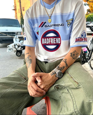 Badfriend SOCCER JERSEY – Bone/Blue