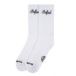 Badfriend Cursive Logo Socks – White