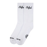 Badfriend Cursive Logo Socks – White