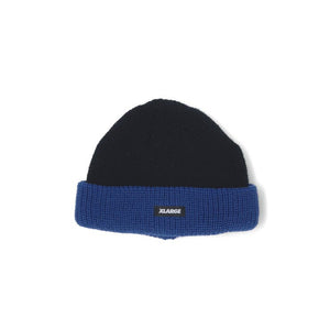 XLarge 2 Tone Cuff Beanie - Black