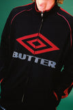 Butter Goods X Umbro Diamond Fleece Zip-Thru Jacket - Black