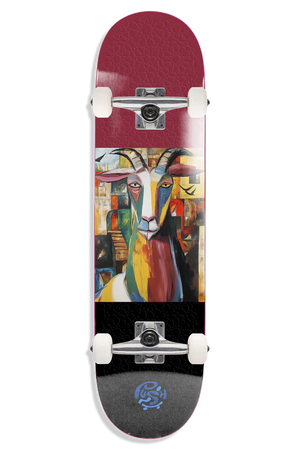 Push Skatebording Baghdad MLSL Complete Skateboard - Red/Black 8.5"