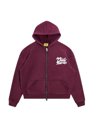 Diet Starts Monday French Terry Bolt Full Zip - Maroon