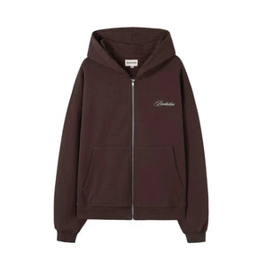 Bucket Box Zipper Hoodie - Brown