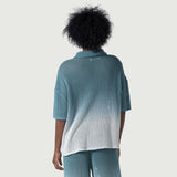 Honor The Gift Crochet Ombre Shirt – Green