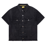 Diet Starts Monday Canvas Short Sleeve Trucker Jacket - Black