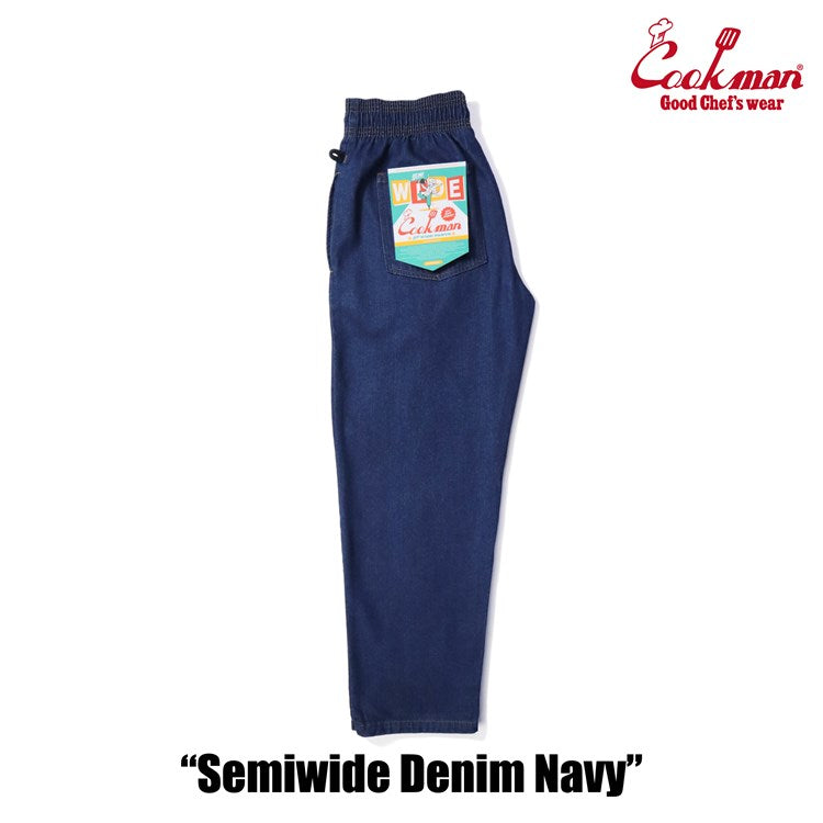 Cookman Chef Pants Semiwide- Denim : Navy