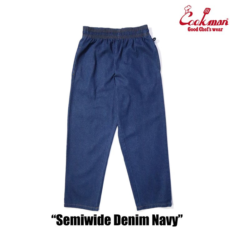 Cookman Chef Pants Semiwide- Denim : Navy