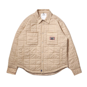 Deva States Script Quilted Fatigue Overshirt - Khaki
