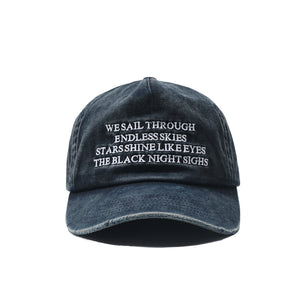 Deva States Caravan Distressed Strapback Cap - Washed Blue