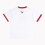 Deva States Jane S/S GFX Ringer T-Shirt - White/Red